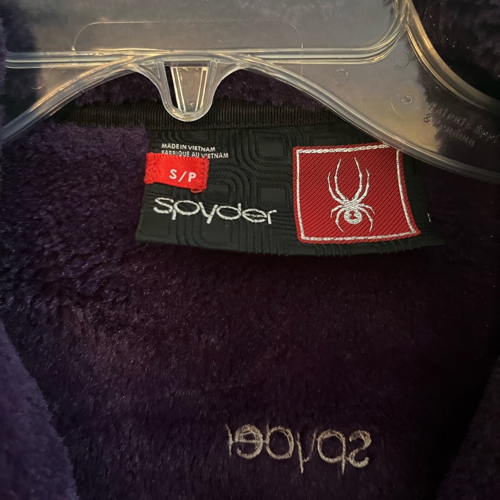 Spyder Royal Purple Zip Thermal Fleece Jacket - S - Picture 3 of 8